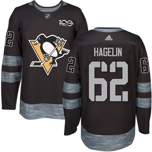 Adidas Penguins #62 Carl Hagelin Black 1917-100th Anniversary Stitched NHL Jersey